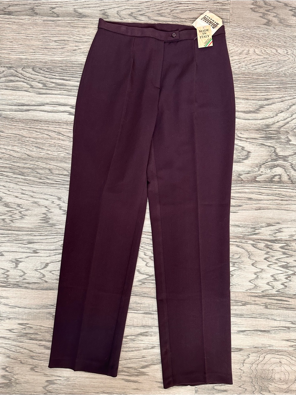 Women's High-Rise Tailored Trousers in Plum